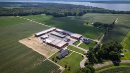 Drone view of farm